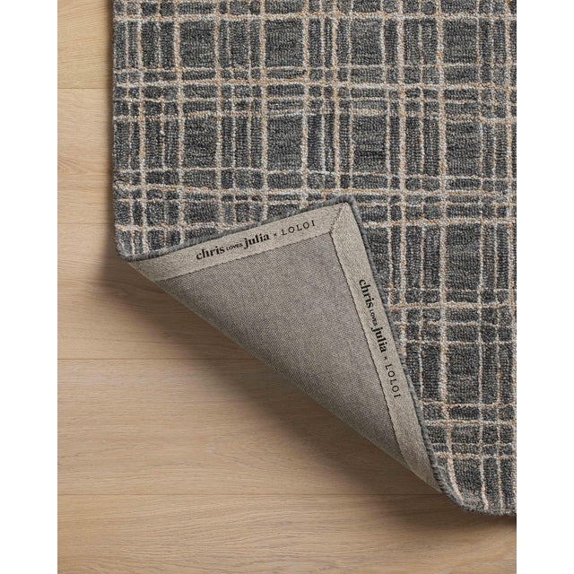 Chris Loves Julia x Loloi Polly Graphite / Pebble 2'-0" x 5'-0" Accent Rug For Sale In Dallas - Image 6 of 6