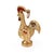 Contemporary Vintage Rooster Pendant 18k Yellow Gold Enamel 3D For Sale - Image 3 of 4