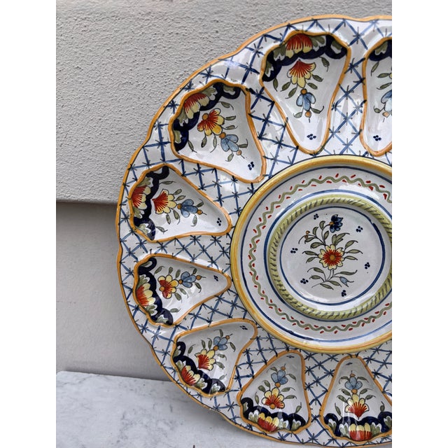 French Faience Server Platter Oyster Desvres Circa 1900 For Sale - Image 4 of 5