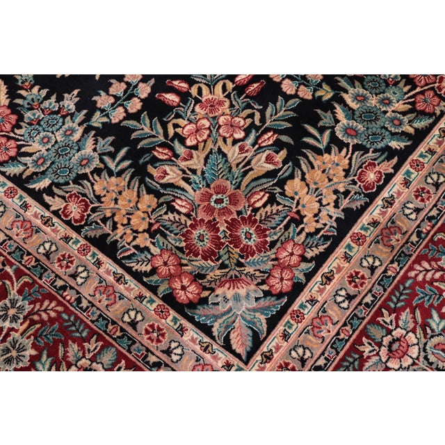 Shabby Chic Shabby Chic Abusson Pak-Persian Black/Red Wool Rug - 9'2'' X 12'0'' For Sale - Image 3 of 8