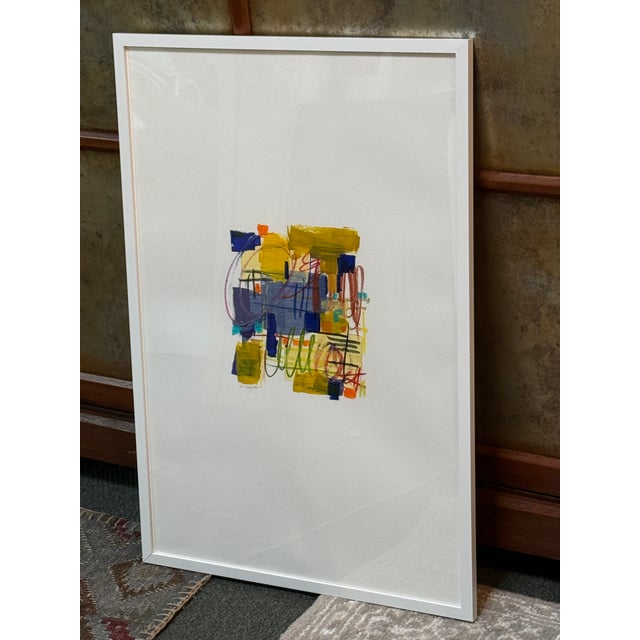 Design Plus Gallery presents an Original Acrylic Painting "Blue Bee Bop" by Isabel Wyatt. The artwork is a wild...