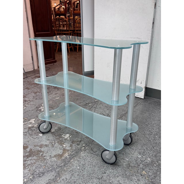 Gallotti & Radice Late 20th Century Glass Shelving Cart For Sale In San Francisco - Image 6 of 12