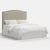 Stoffer Home x Cloth & Company Elsie Headboard in Botanical Stripe Olive with Olive Welt, Full/Double For Sale - Image 9 of 9