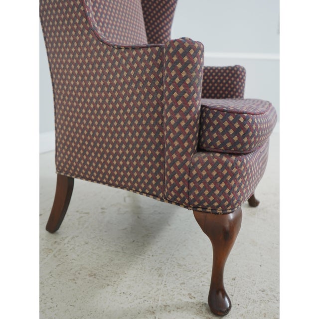 Kittinger Biggs Queen Anne Mahogany Wing Chair For Sale In Philadelphia - Image 6 of 18