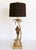 Late 20th Century Palm Beach Chic Brass Macaw Parrot Tole Palm Tree Lamp For Sale - Image 10 of 11