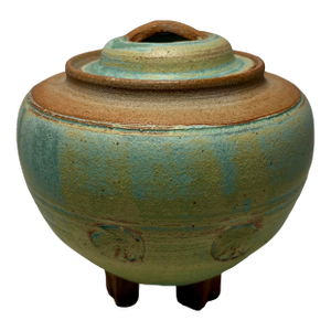 Vintage California Studio Art Pottery Lidded Jar Signed & Stamped