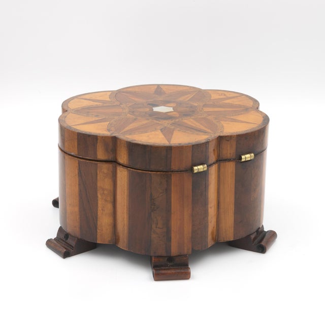 Specimen Wood Box in the Form of a Lotus Flower, English Circa 1850 For Sale - Image 4 of 10