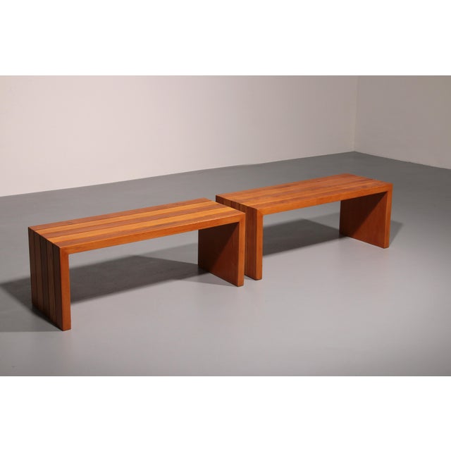 Mid-Century Italian Beechwood Bench, 1960s For Sale - Image 13 of 13