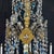Blue Empire Genoese Golden Twelve-Light Chandelier For Sale - Image 8 of 16