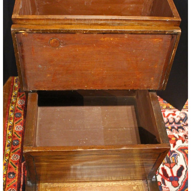 Wood Circa 1820 Regency-George IV Period Late Sheraton Design Bedsteps and Storage For Sale - Image 7 of 12