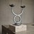 Gothic Hefaistos Prague Forged Iron Taurus Zodiac Candle Holder-Arts Crafts-Czech-Metal For Sale - Image 3 of 11