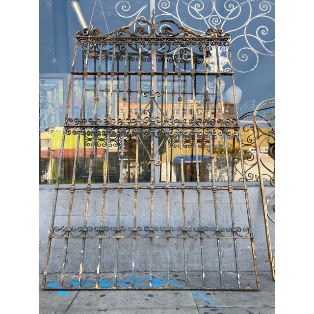 1920s Spanish Revival Iron Gate With Spanish Hearts For Sale - Image 10 of 10