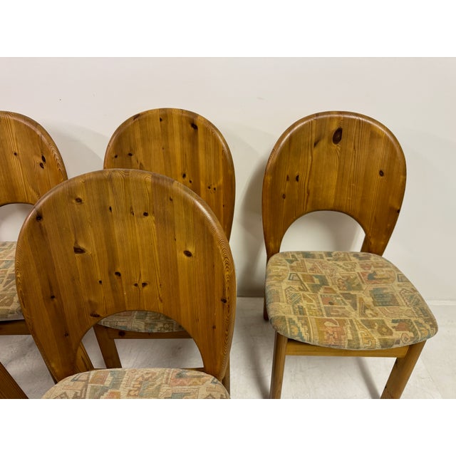 1970s Danish Modern Brutalist Sculptural Pine Dining Chairs by Niels Koefoed for Glostrup, 1970s, Set of 6 For Sale - Image 5 of 18