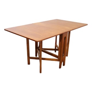 1960s Mid Century Modern Vintage Teak Folding Dinng Table Danish G Plan Style For Sale
