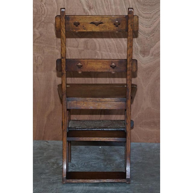 Antique Arts & Crafts Metamorphic Library Steps, 1880s For Sale - Image 13 of 18
