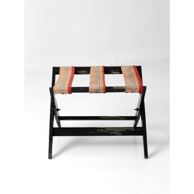 American 1930s Folding Hotel Luggage Rack For Sale - Image 3 of 18
