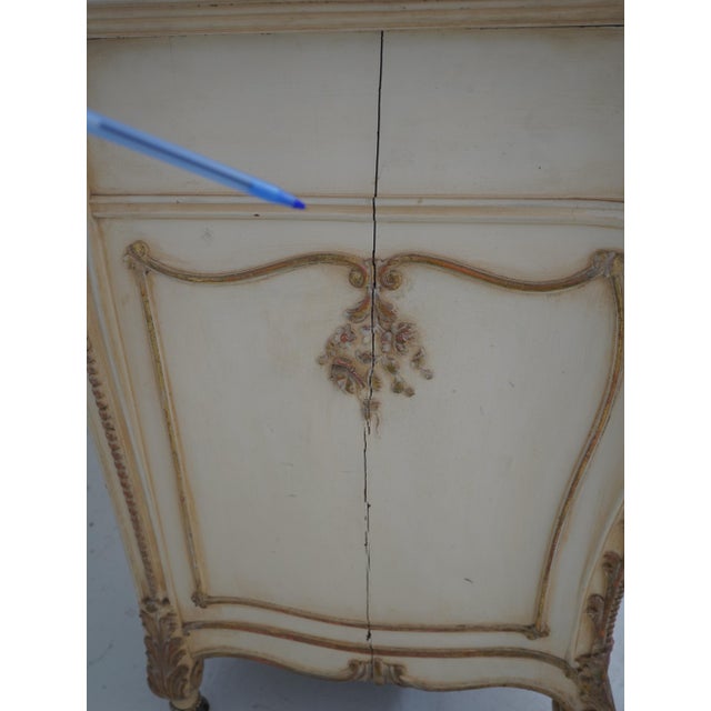 Antique French Carved Mahogany Painted Dresser For Sale - Image 13 of 18