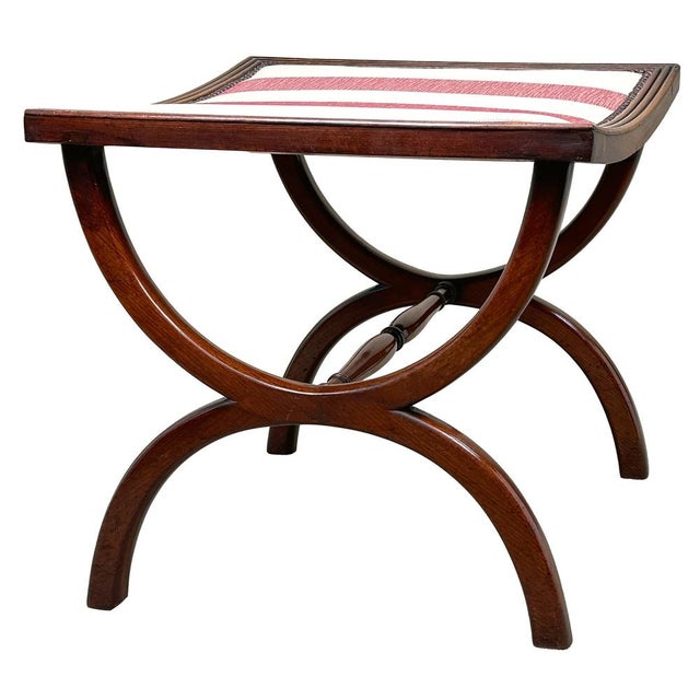 Regency Mahogany Curule Stool, 1810s For Sale - Image 4 of 11