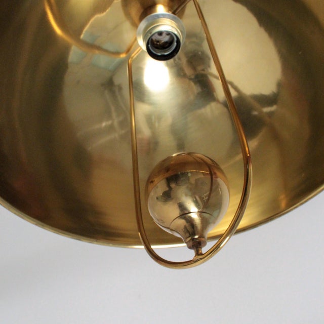 Metal Ceiling Lamp in Brass attributed to Florian Schulz, Germany, 1970s For Sale - Image 7 of 8