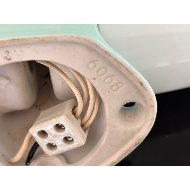 Blue Light Blue Ceramic Model 6068 Sconce by Wilhelm Wagenfeld for Lindner, 1958 For Sale - Image 8 of 10