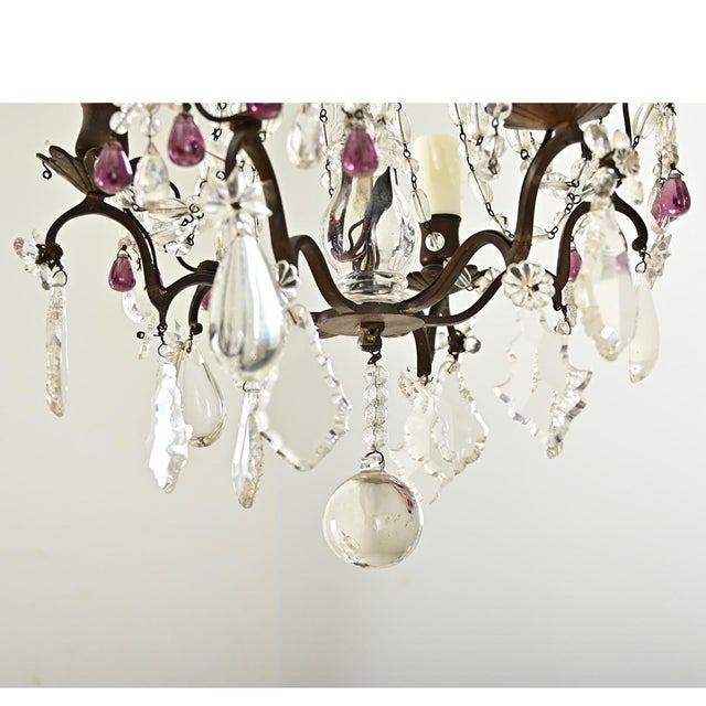 19th Century French 19th Century Petite Crystal Chandelier For Sale - Image 5 of 11