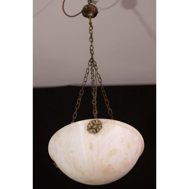 Liberty White Albaster Pendant, 1940s For Sale - Image 9 of 10
