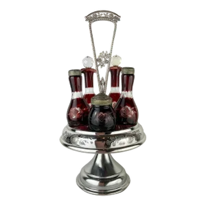 Late 19th Century Ruby Cruet / Castor Set - 10 Pieces