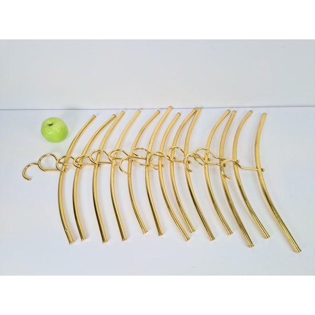1970s Postmodern Brass Clothes Hangers, Italy, 1970s, Set 13 For Sale - Image 5 of 9
