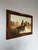 Striking vintage Western painting on canvas signed “Kenneth,” depicting a cowboy on horseback swinging a lasso through a...