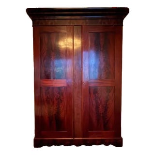 Mid 19th Century Biedermeir Wood Armoire For Sale