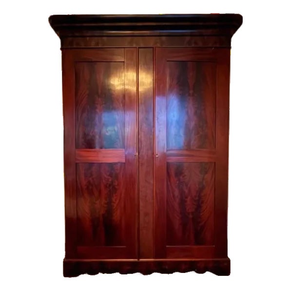 Mid 19th Century Biedermeir Wood Armoire For Sale