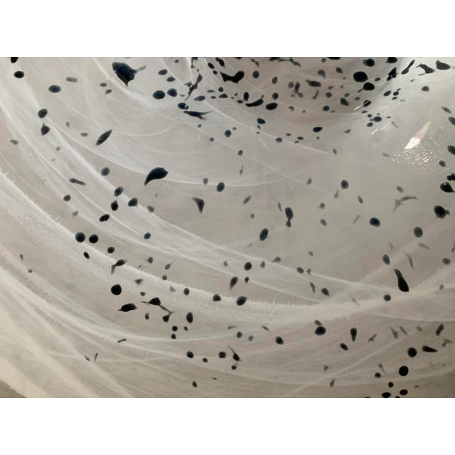 White Mid 20th Century Handmade Murano Glass White Decorative Bowl Italy For Sale - Image 8 of 9