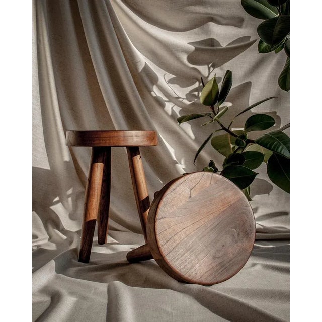 Contemporary High Brown Milk Stool by Bicci de' Medici Studio For Sale - Image 3 of 7