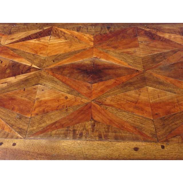 Antique Sideboard with Diamond-Shaped Wood Marquetry Top For Sale - Image 17 of 18