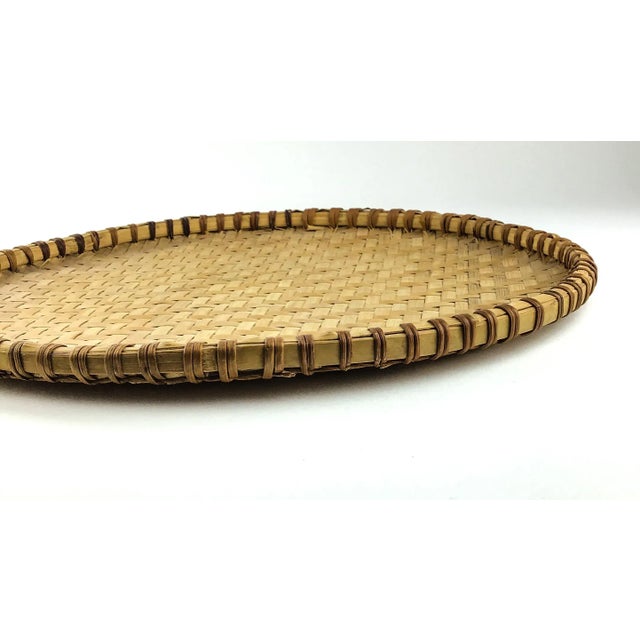 1970s Vintage Flat Flour Basket Lid Wall Art For Sale - Image 5 of 11