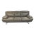 Mid 20th Century Sofia Vergara Modern Gray Leather Sofa 89" For Sale