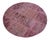 The Pink Way Turkish Round Rug Hand Knotted Handstitched Living Room Entry Decor - 4'11" Diameter For Sale - Image 6 of 13