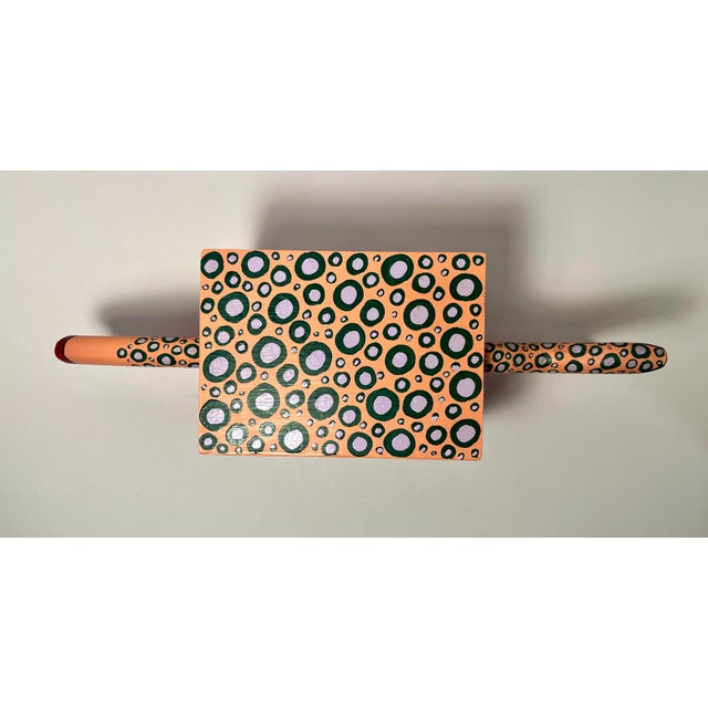 Contemporary 1980's Tom Dolan Hand Painted and Decorated Wood Keepsake Box For Sale - Image 3 of 9