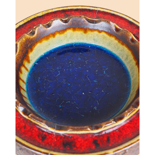 Ceramic Fat Lava Ashtray with Cracked Glass from Massive, 1960s For Sale - Image 7 of 10