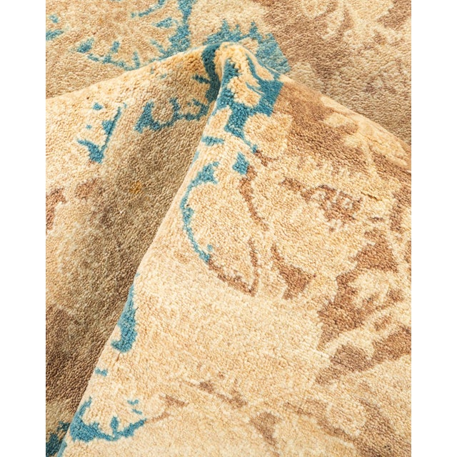 Textile Mogul, One-of-a-Kind Hand-Knotted Area Rug - Brown, 4' 8" x 4' 9" For Sale - Image 7 of 8