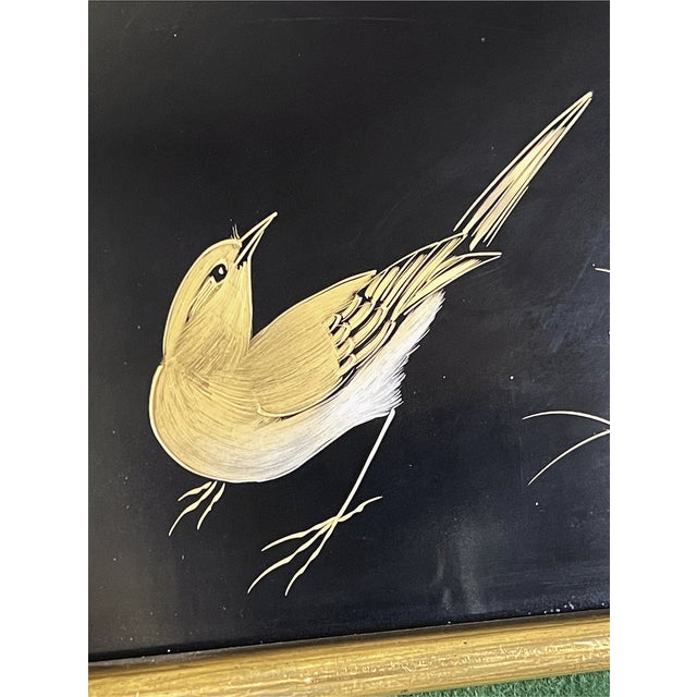 Inlaid Japanese Lacquer Painting of Sekirei Bird by Koshi-San, 1970s For Sale - Image 3 of 13