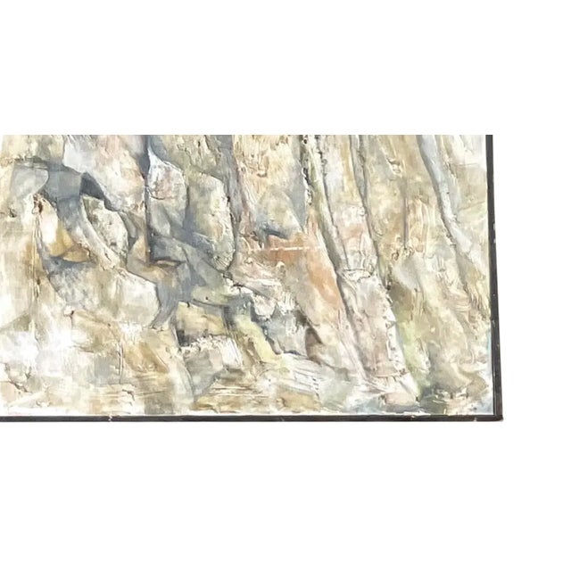 Vintage Midcentury Abstract Original Oil Painting For Sale - Image 9 of 12