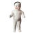 Antique 1820+ German Biedermeier Porcelain Bathing Doll, 8" Tall For Sale