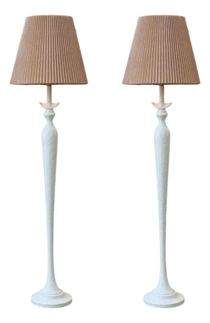 Baker Furniture, Plaster, Large Modern Floor Lamps, Italy, 2000s