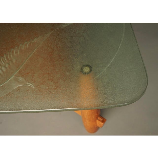 Large Art Deco Coffee Table with Feature Glass Top, 1940s For Sale - Image 11 of 17