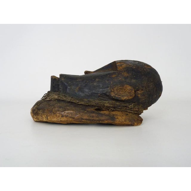 African Mask in Wood, 1950s For Sale - Image 4 of 10