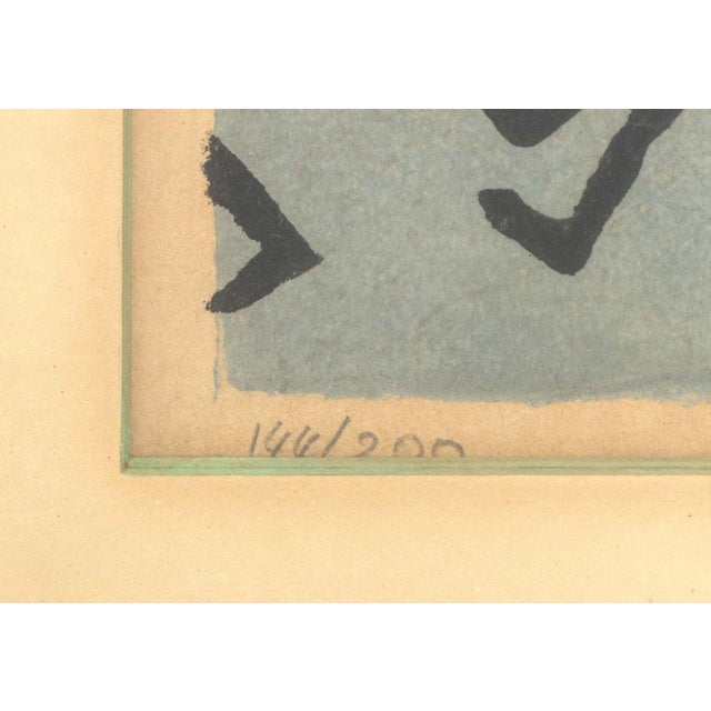 Paper Emilio Sanchez "Tropical Vacation" Woodcut Print For Sale - Image 7 of 8