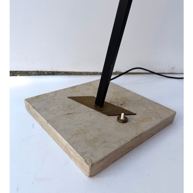 Mid-Century Floor Lamp Brass Metal and Murano Glass by Vistosi, Italy, 1960s For Sale - Image 10 of 12