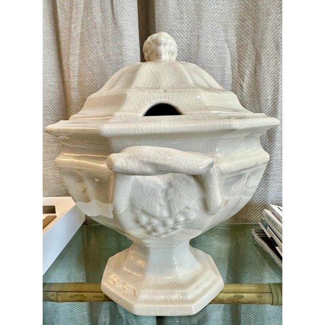 Farmhouse European White Soup Tureen For Sale - Image 3 of 5