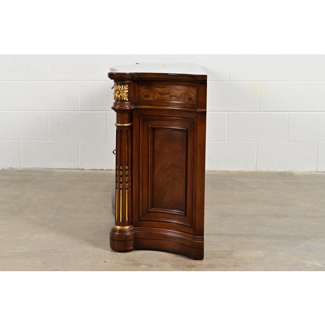 Karges French Regency Louis XVI Carved Walnut and Parcel Gilt Sideboard or Bar Cabinet For Sale - Image 11 of 13